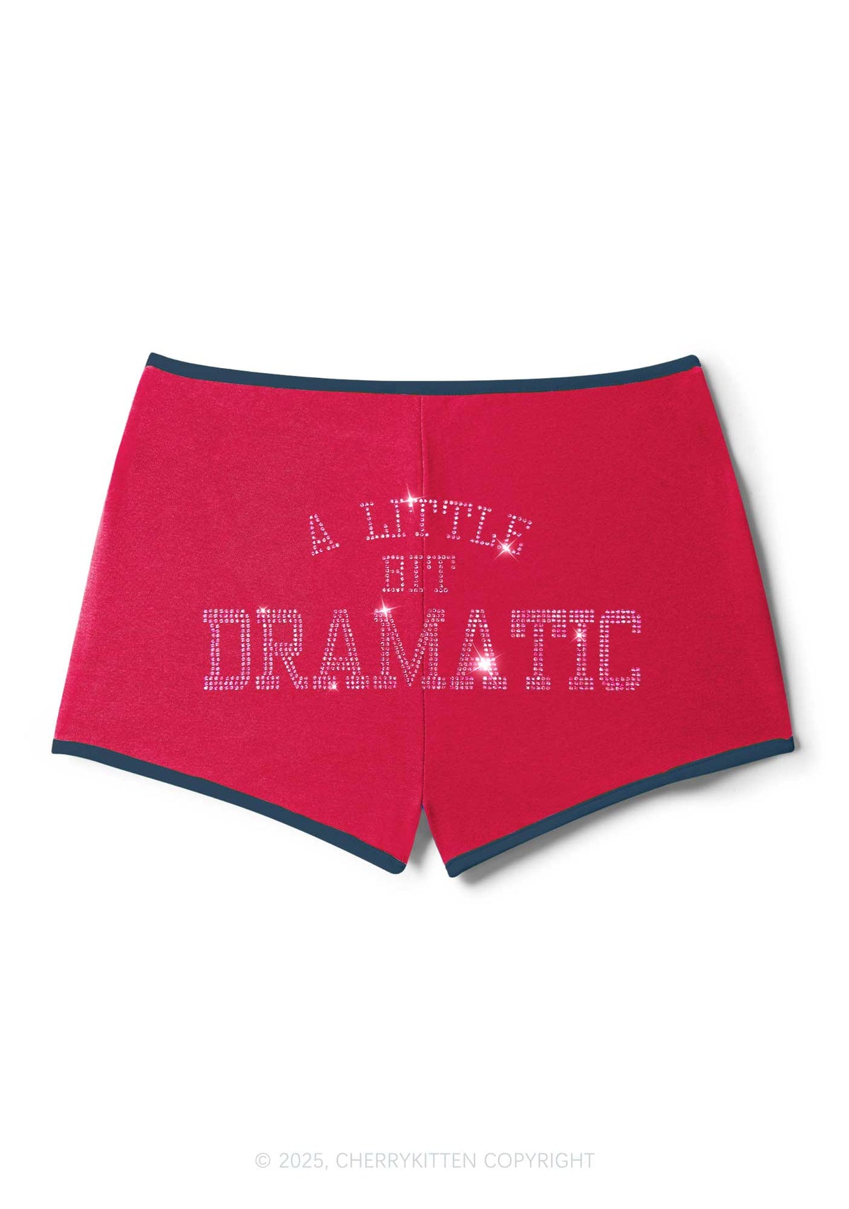 Rhinestone A Little Bit Dramatic Y2K Booty Shorts Cherrykitten