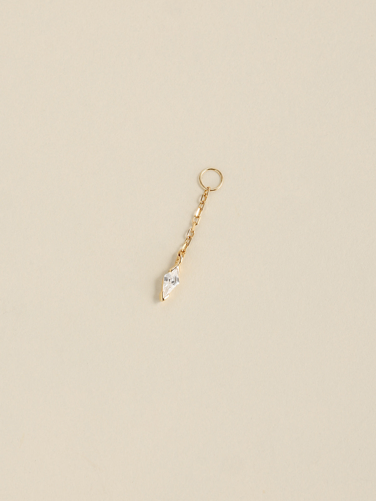 KOSINER 14K Solid Gold Kite Drop Charm