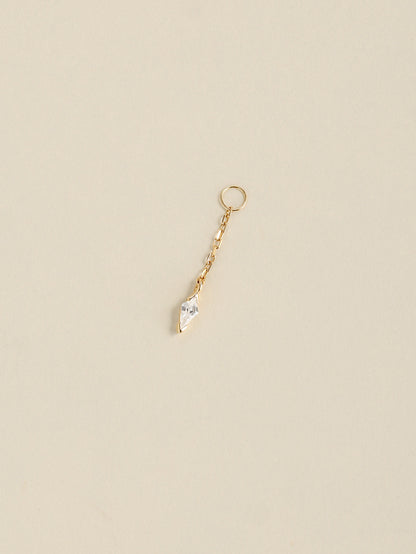 KOSINER 14K Solid Gold Kite Drop Charm