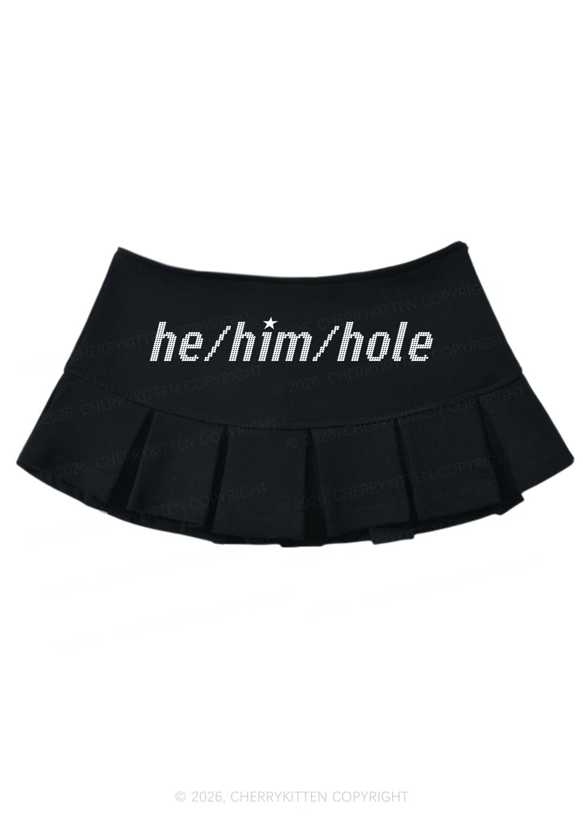 He Him Hole Pride Y2K Mini Pleated Skirts Cherrykitten