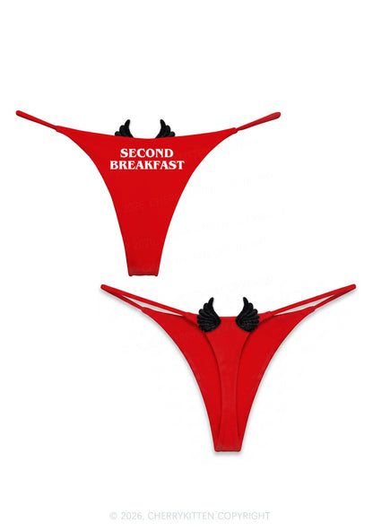 Second Breakfast Y2K Goth Angel Wings Bikini String Thong Cherrykitten