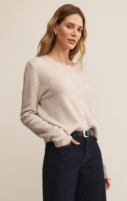 Medina Cardigan Light Oatmeal Heather