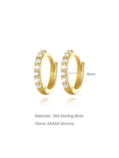 KOSINER 925 Sterling Silver Minimalist Versatile Hoop Set