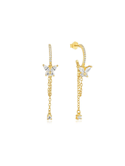 KOSINER 925 Sterling Silver Delicate Butterfly Set