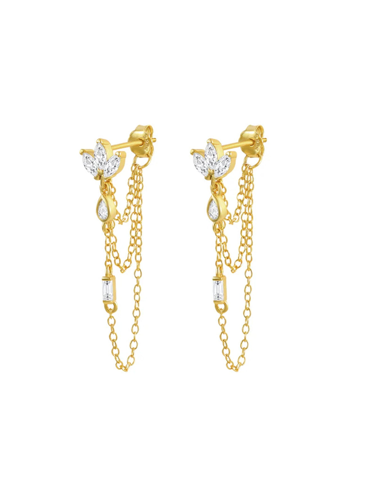 KOSINER 925 Sterling Silver Versatile Marquise Set