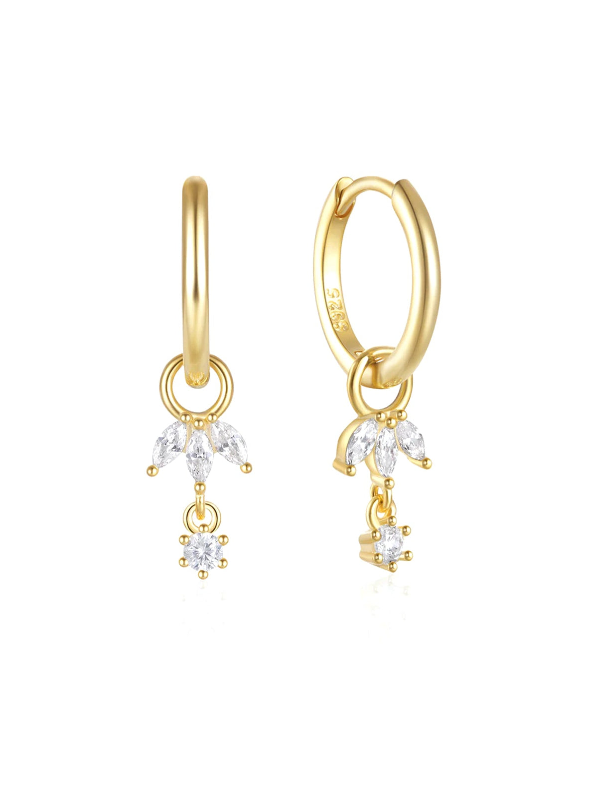 KOSINER 925 Sterling Silver Versatile Marquise Set