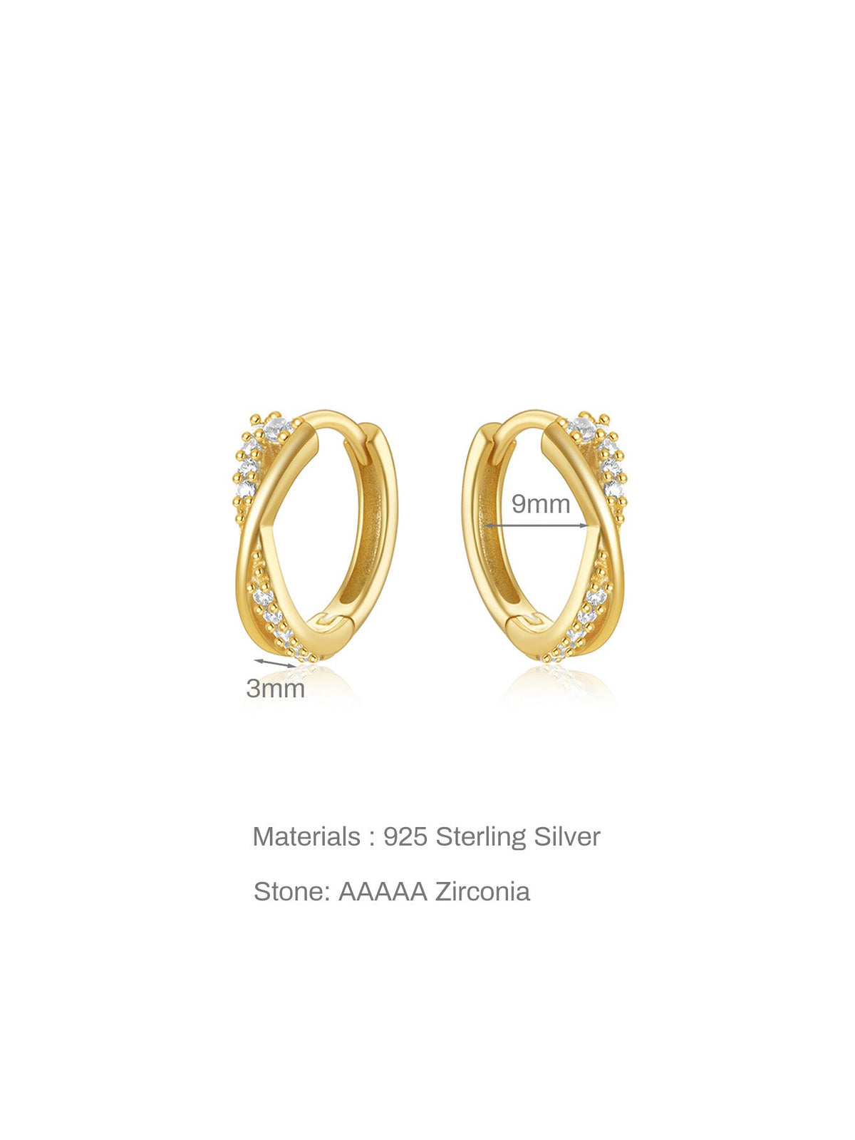 KOSINER 925 Sterling Silver Minimalist Versatile Hoop Set