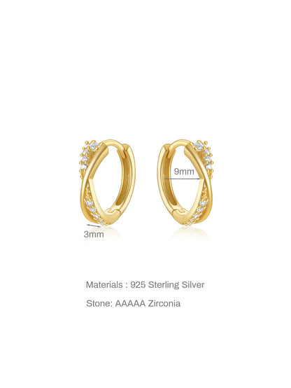 KOSINER 925 Sterling Silver Minimalist Versatile Hoop Set