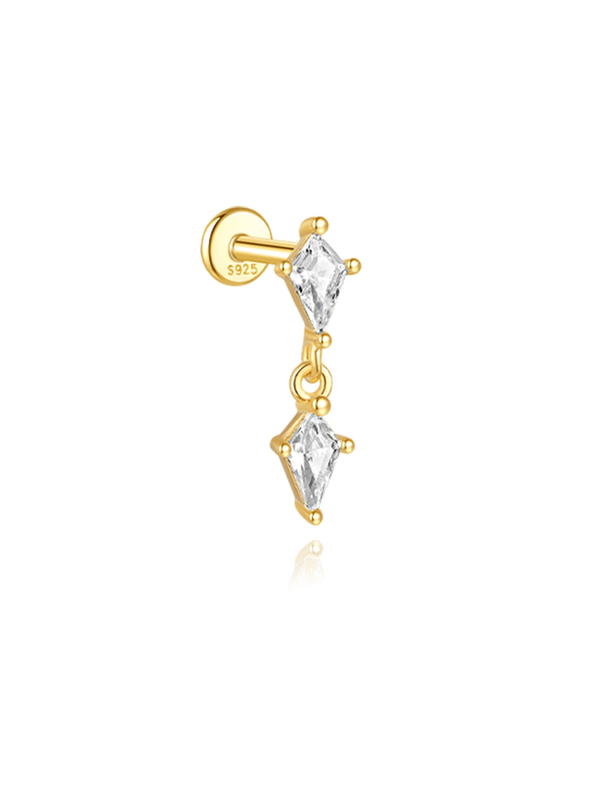 KOSINER 925 Sterling Silver Elegant Crystal Pendant Set
