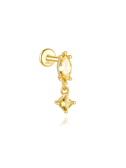 KOSINER 925 Sterling Silver Elegant Crystal Pendant Set