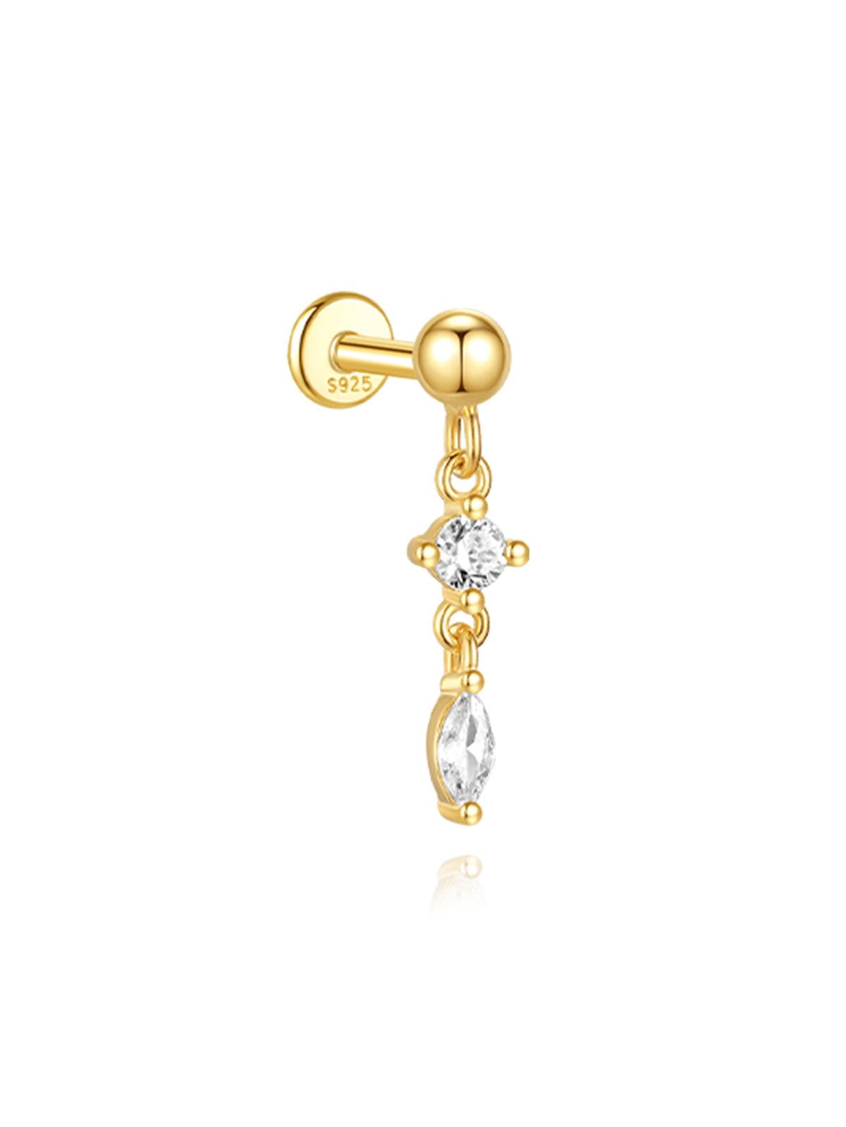 KOSINER 925 Sterling Silver Elegant Crystal Pendant Set