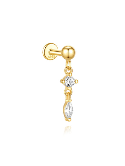 KOSINER 925 Sterling Silver Elegant Crystal Pendant Set