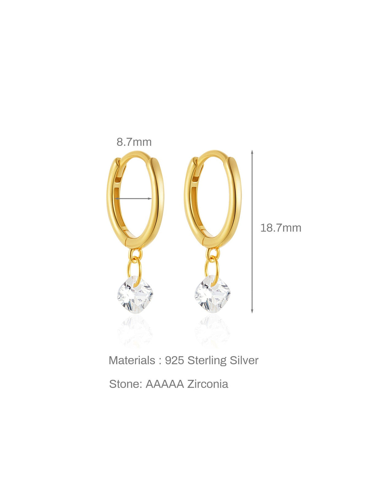 KOSINER 925 Sterling Silver Minimalist Versatile Hoop Set