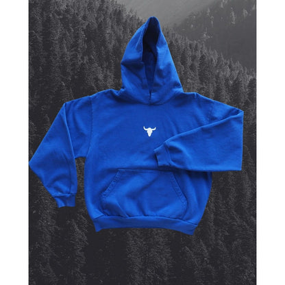 "Bison Skull" Cobalt Hoodie