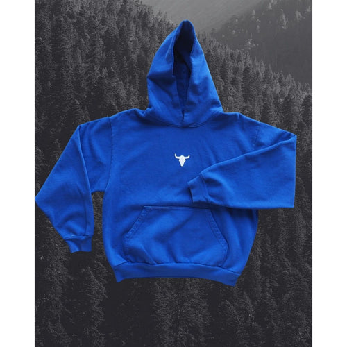 "Bison Skull" Cobalt Hoodie