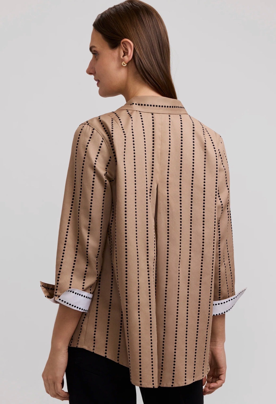 Agnes Dotted Stripe 3/4 Sleeve Shirt