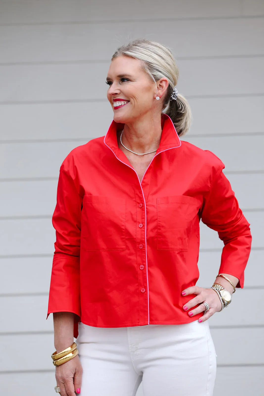 The Piper Top-Red/Pink