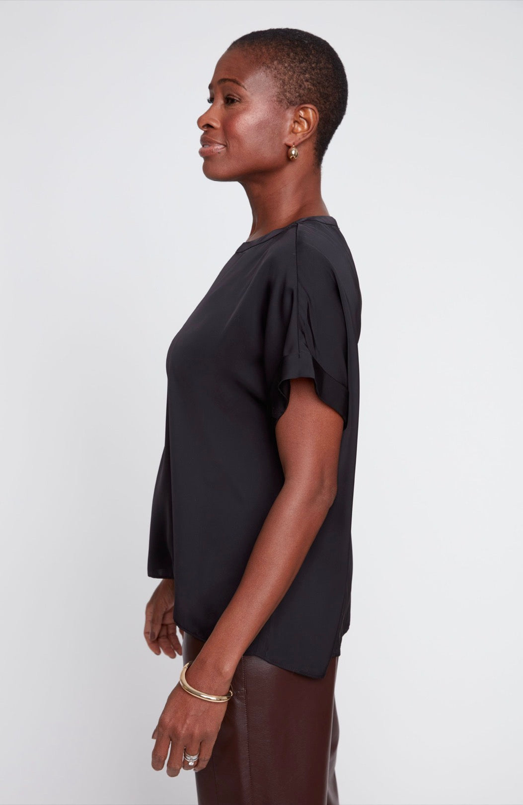 Black Woven Blouse