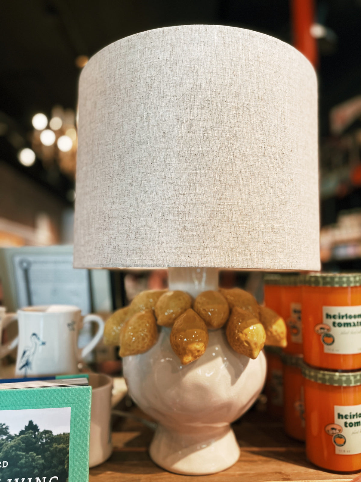 Stoneware Lemon Table Lamp ( PICK-UP ONLY)