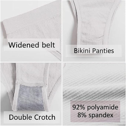 Talmont Seamless Ribbed Bra & Panty Set – Soft, Stretchy Lounge Lingerie with Removable Pads
