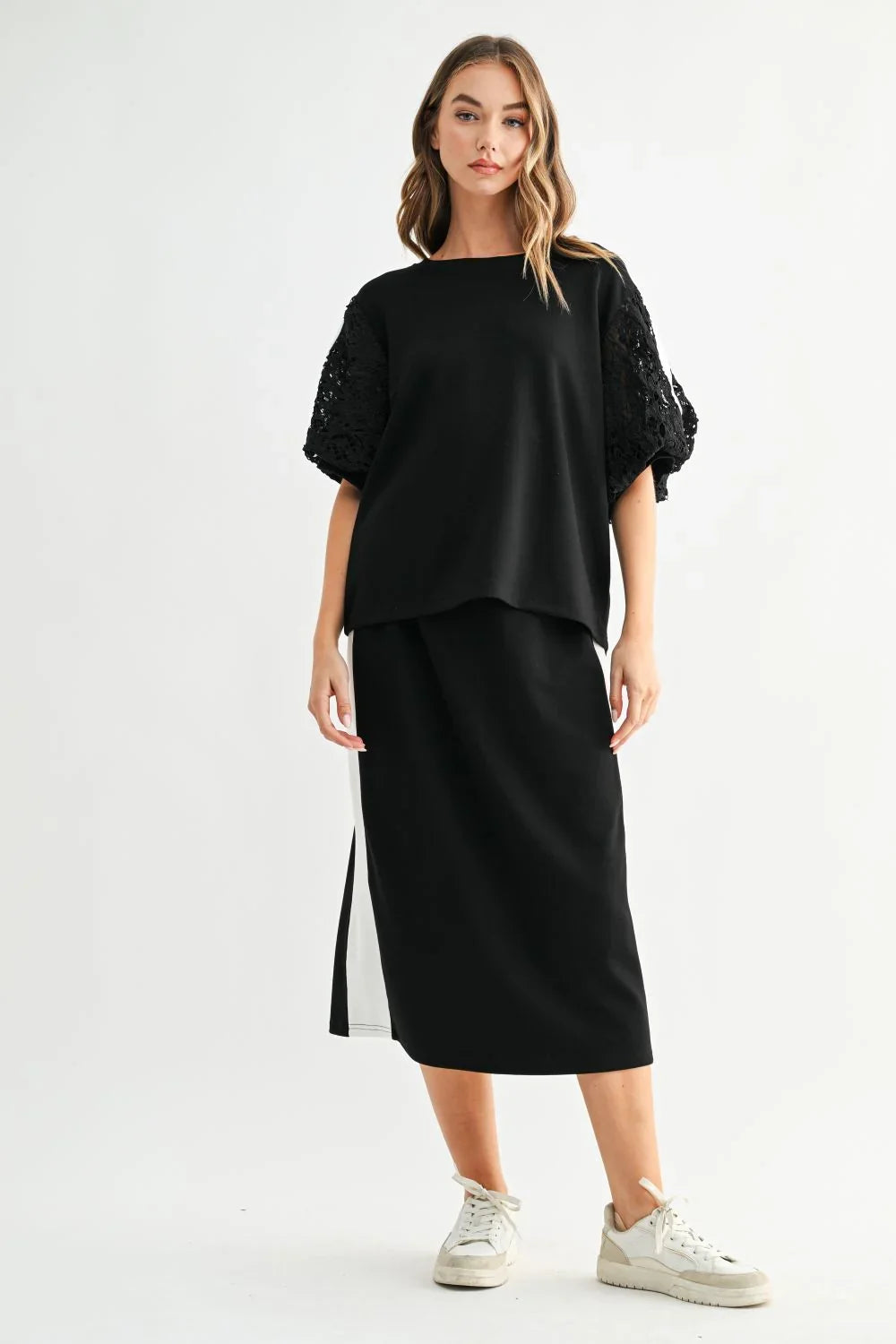Jayla Skirt-Black/White