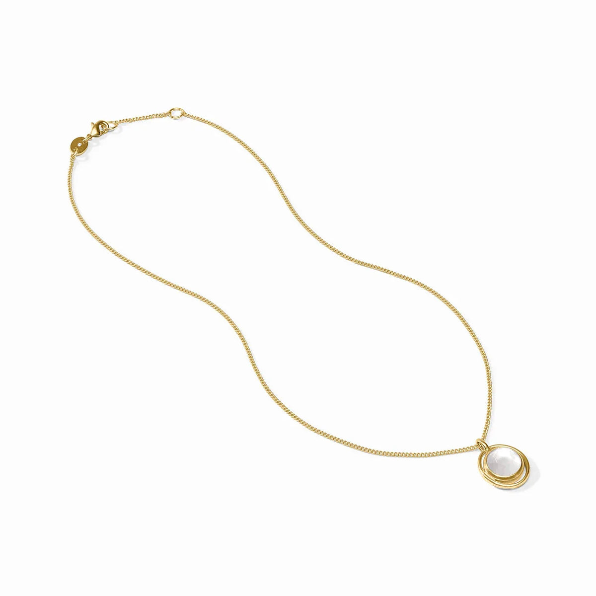 Laguna Solitaire Necklace-Gold & Iridescent Clear Crystal