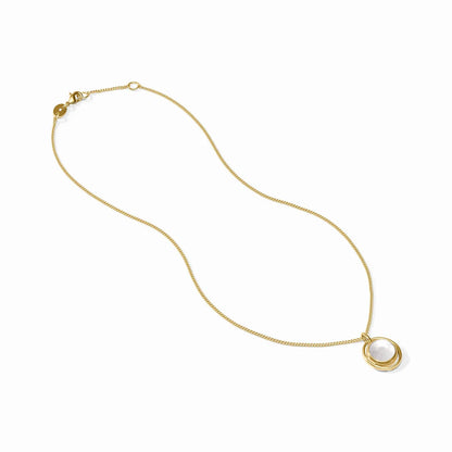 Laguna Solitaire Necklace-Gold & Iridescent Clear Crystal