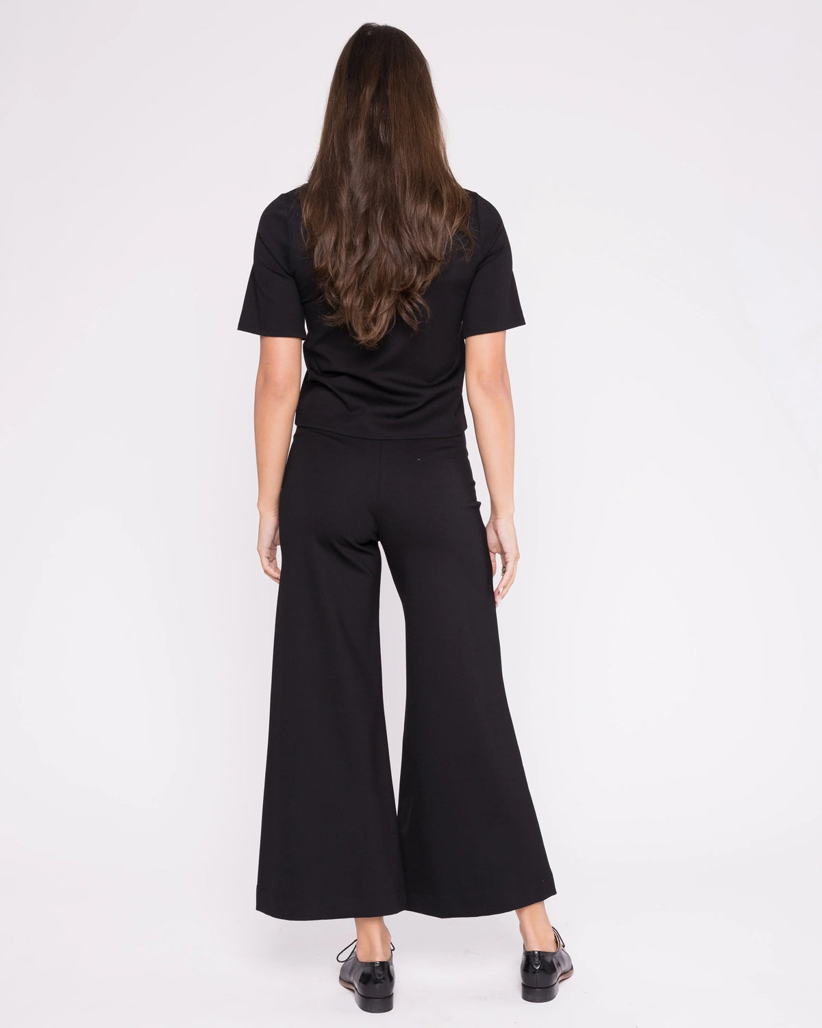 Ponte Knit Cropped  Wide Leg