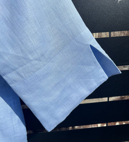 Lenar Linen Shirt-Azul