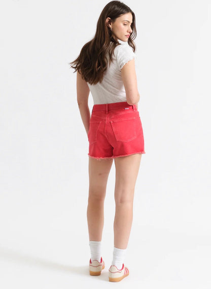 Trouble Maker Jean Shorts- Chili Pepper