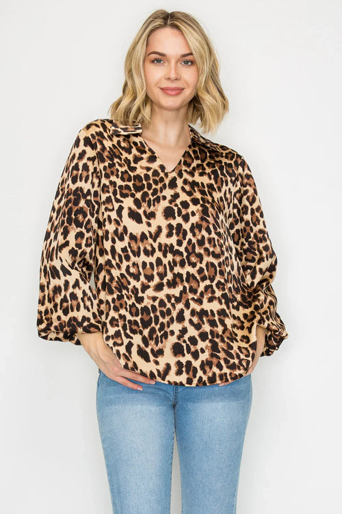 Julian Animal Print Top