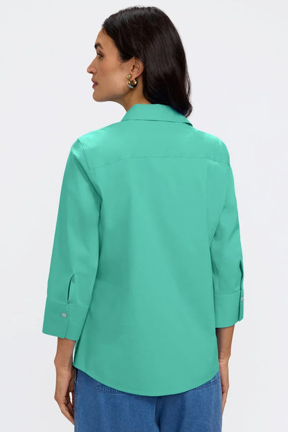 Mary No Iron Stretch 3/4 Sleeve Shirt