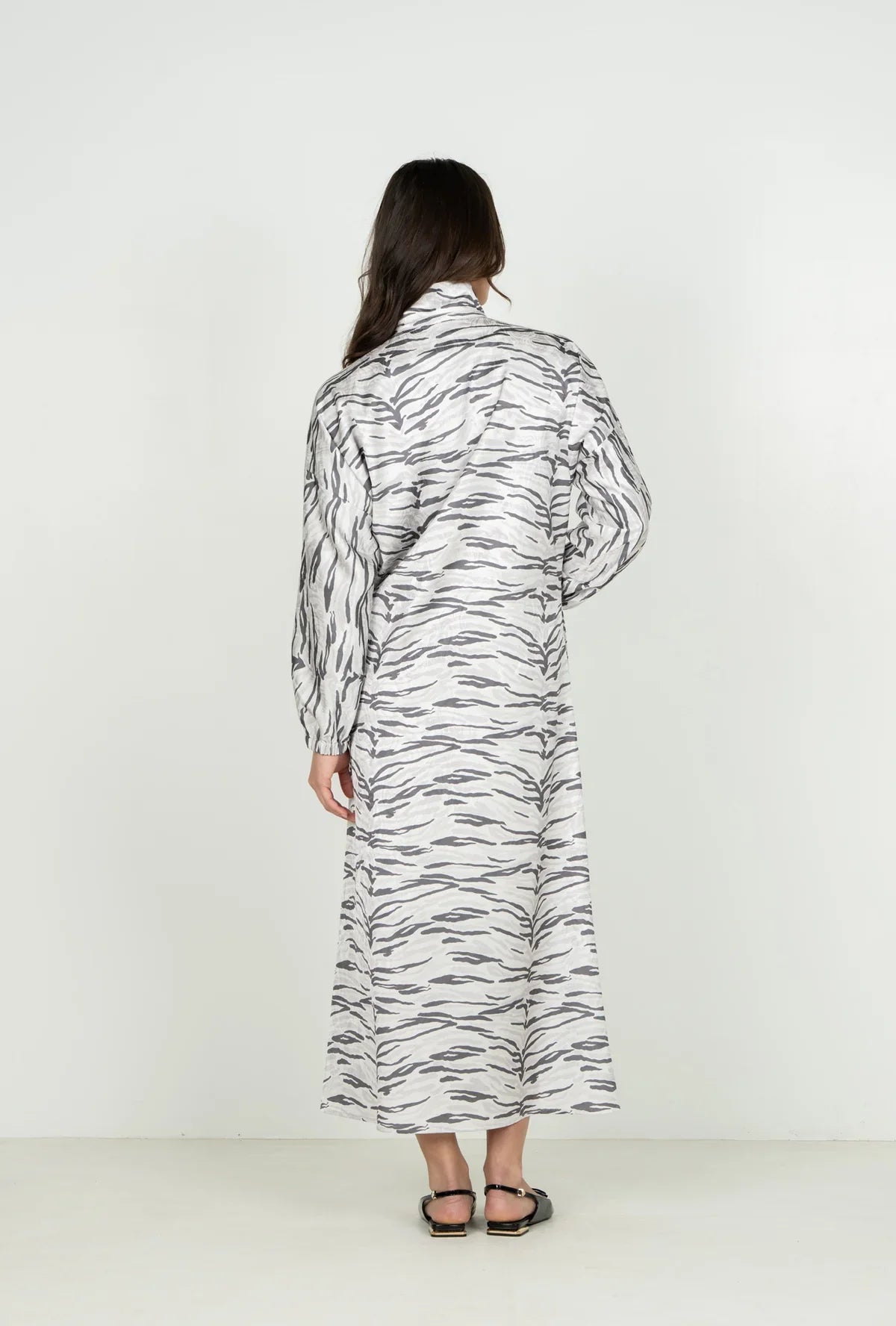 LONG-SLEEVE POPPY MAXI