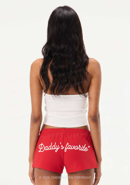 Daddys Favorite Y2K Drawstring Mini Shorts Cherrykitten