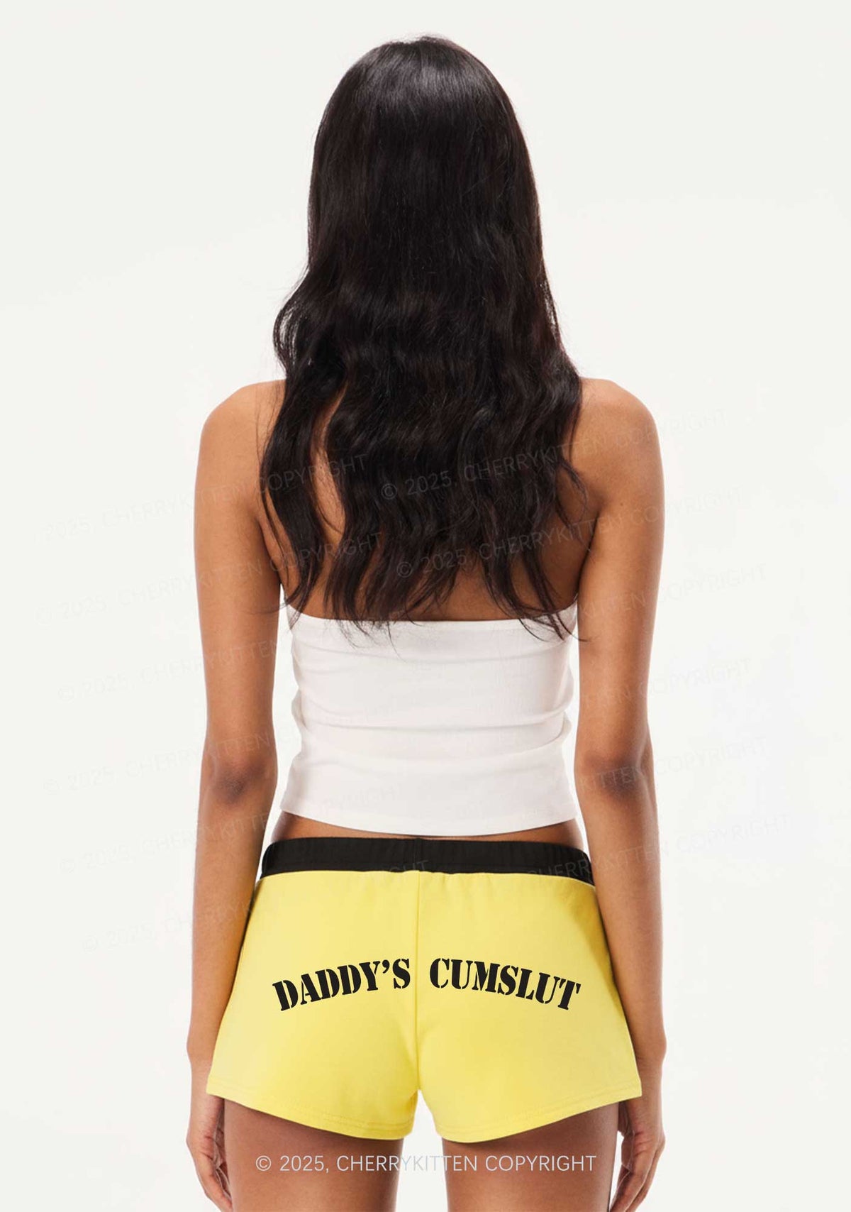 Daddys Cxmslxt Y2K Drawstring Mini Shorts Cherrykitten