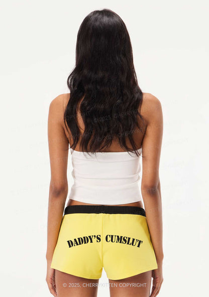 Daddys Cxmslxt Y2K Drawstring Mini Shorts Cherrykitten