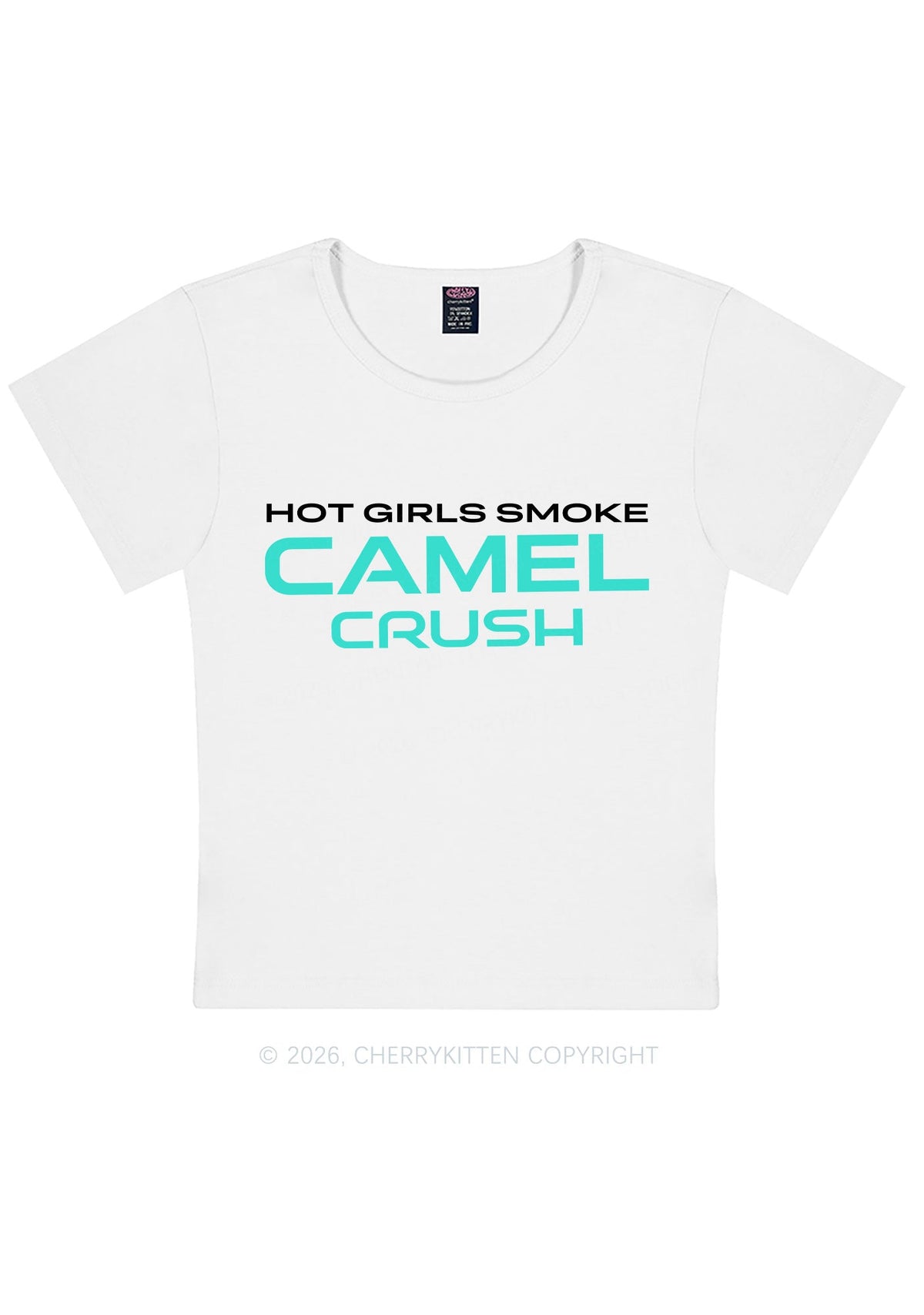 Hot Girls Smoke Mint Y2K Baby Tee Cherrykitten