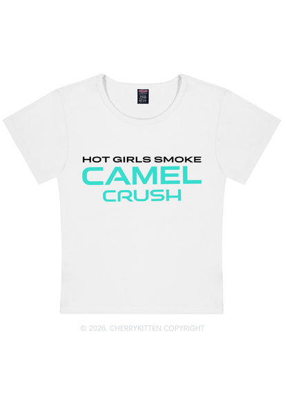 Hot Girls Smoke Mint Y2K Baby Tee Cherrykitten
