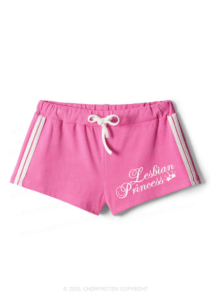 Lesbian Princess Y2K Drawstring Mini Shorts Cherrykitten