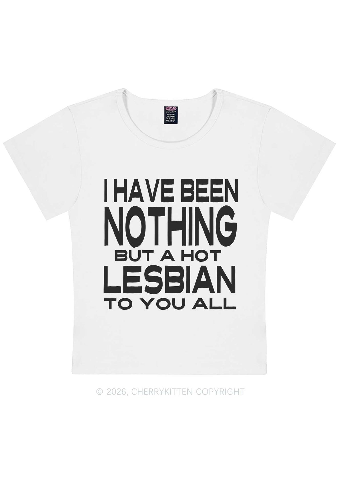 I Have Been A Hot Lesbian Pride Y2K Baby Tee Cherrykitten