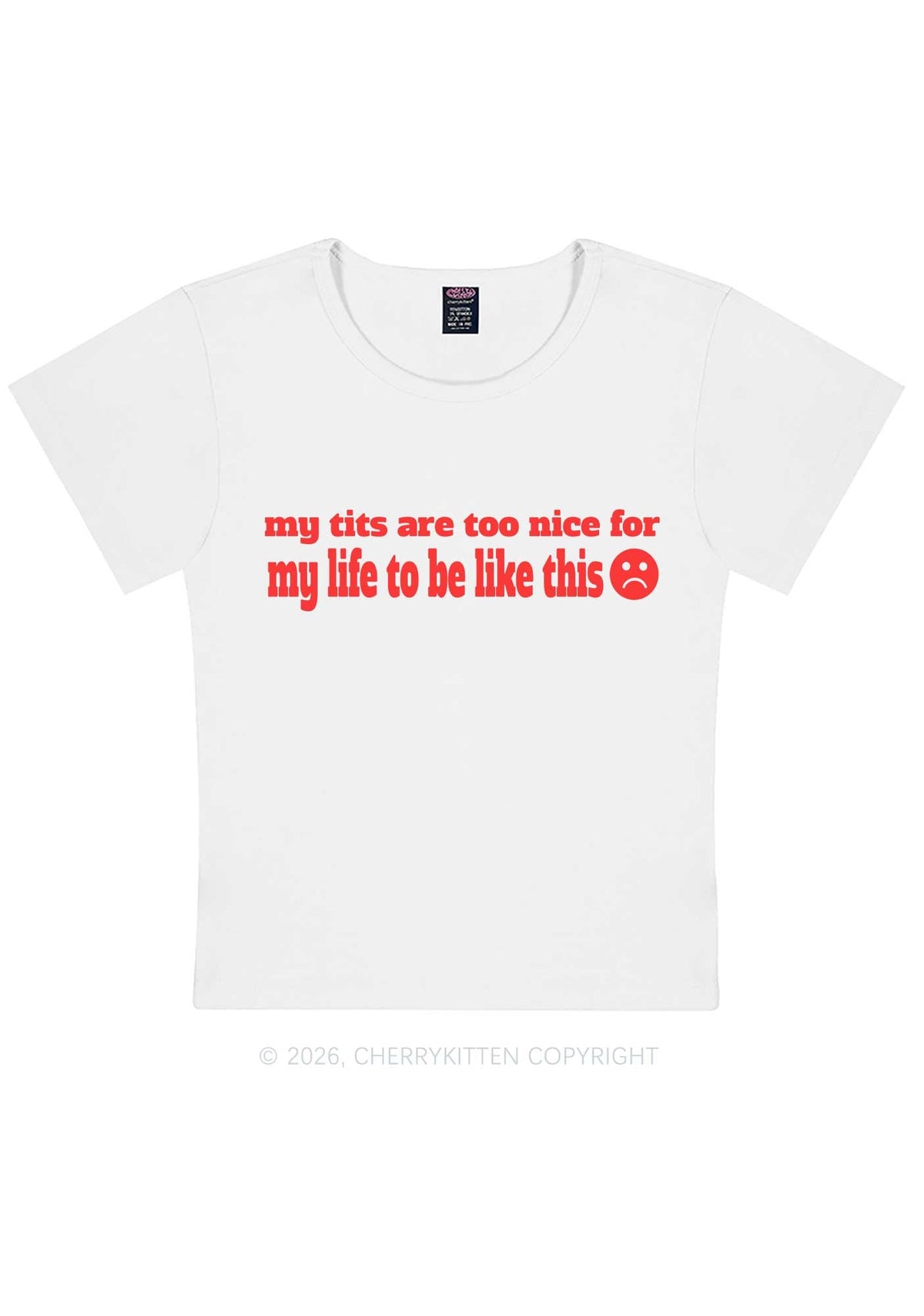 My Txts Are Too Nice Y2K Baby Tee Cherrykitten