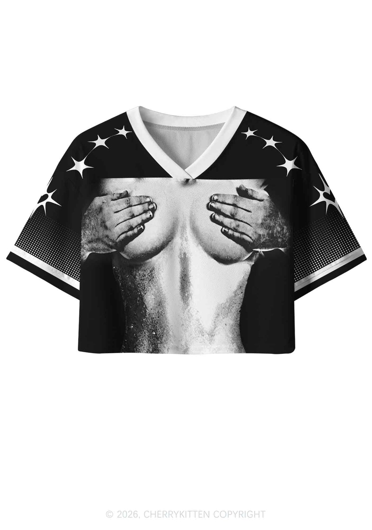 Black Touch Bxxbs Y2K Crop Sport Jersey Shirts Cherrykitten