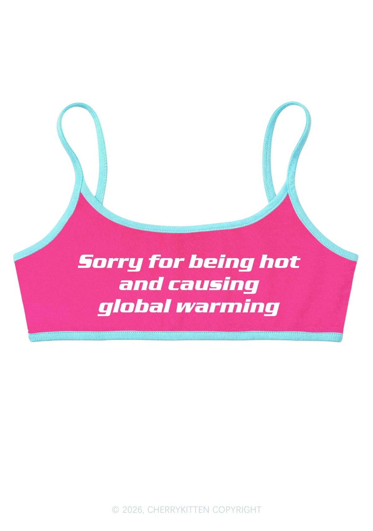 Sorry For Causing Global Warming Y2K Super Crop Cami Cherrykitten