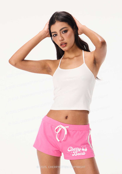 Cherry Bomb Y2K Drawstring Mini Shorts Cherrykitten