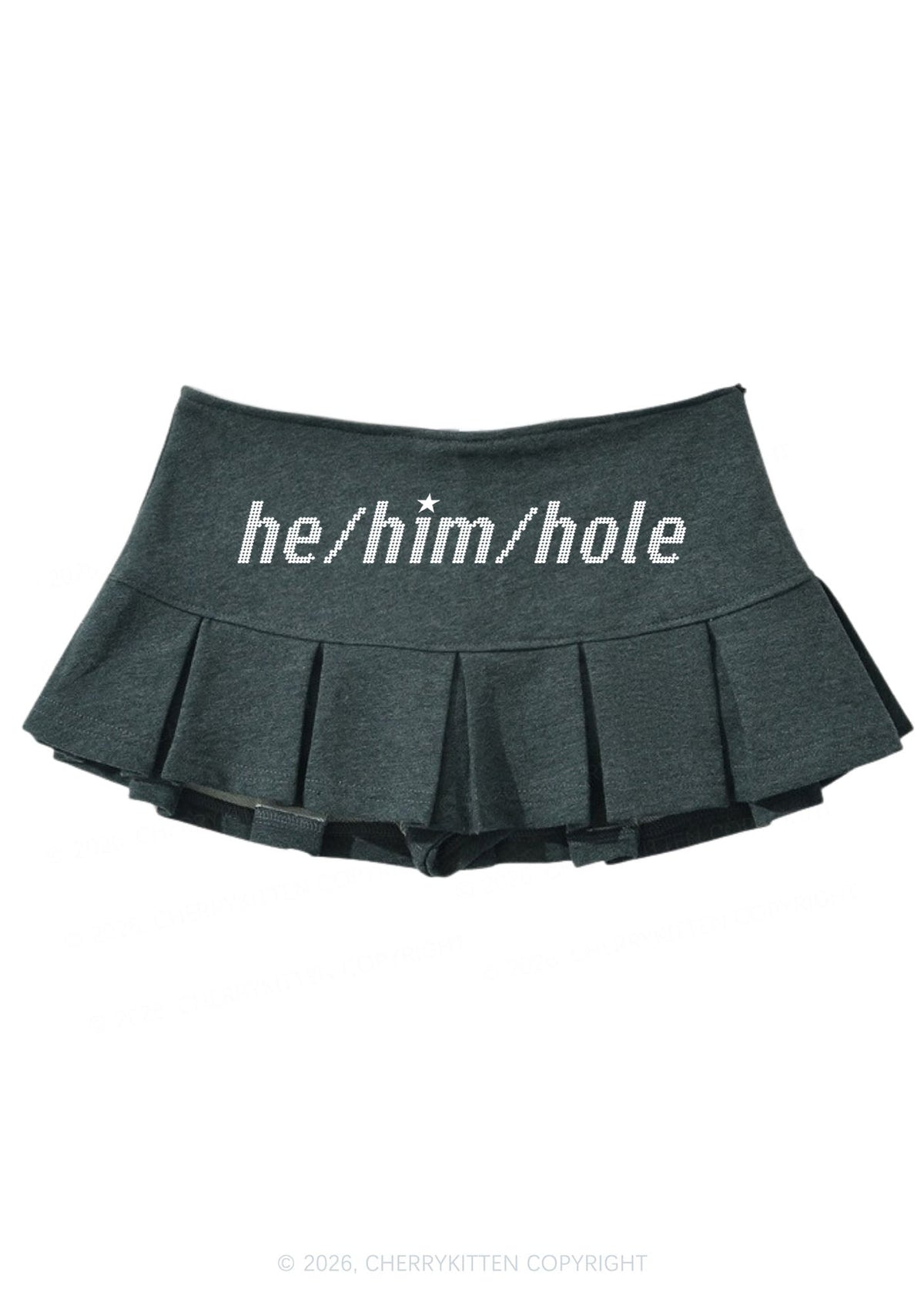 He Him Hole Pride Y2K Mini Pleated Skirts Cherrykitten