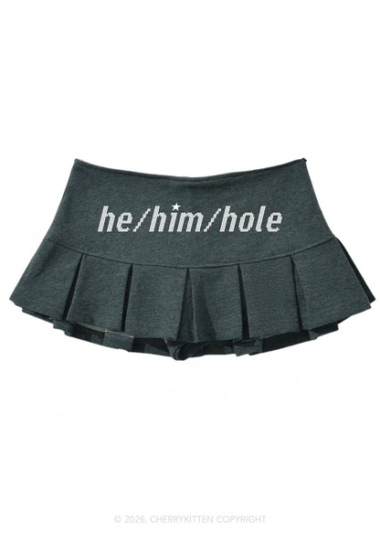 He Him Hole Pride Y2K Mini Pleated Skirts Cherrykitten