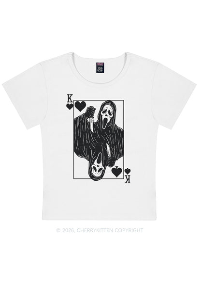 Halloween Knife Ghost Y2K Baby Tee Cherrykitten