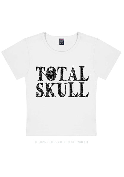 Halloween Total Skull Y2K Baby Tee Cherrykitten