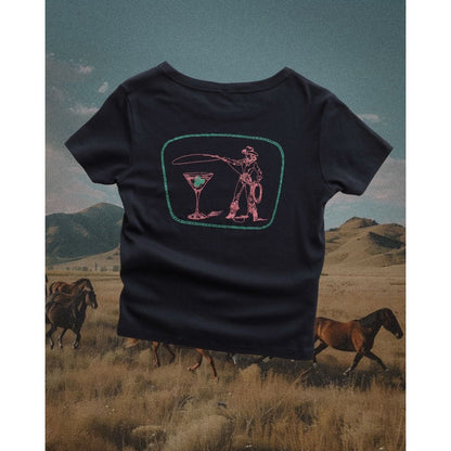 "Montana Martini" Baby Rib Tee