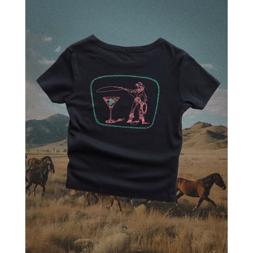 "Montana Martini" Baby Rib Tee